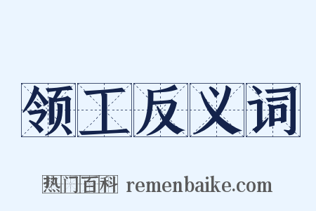 领工反义词是什么意思的图片